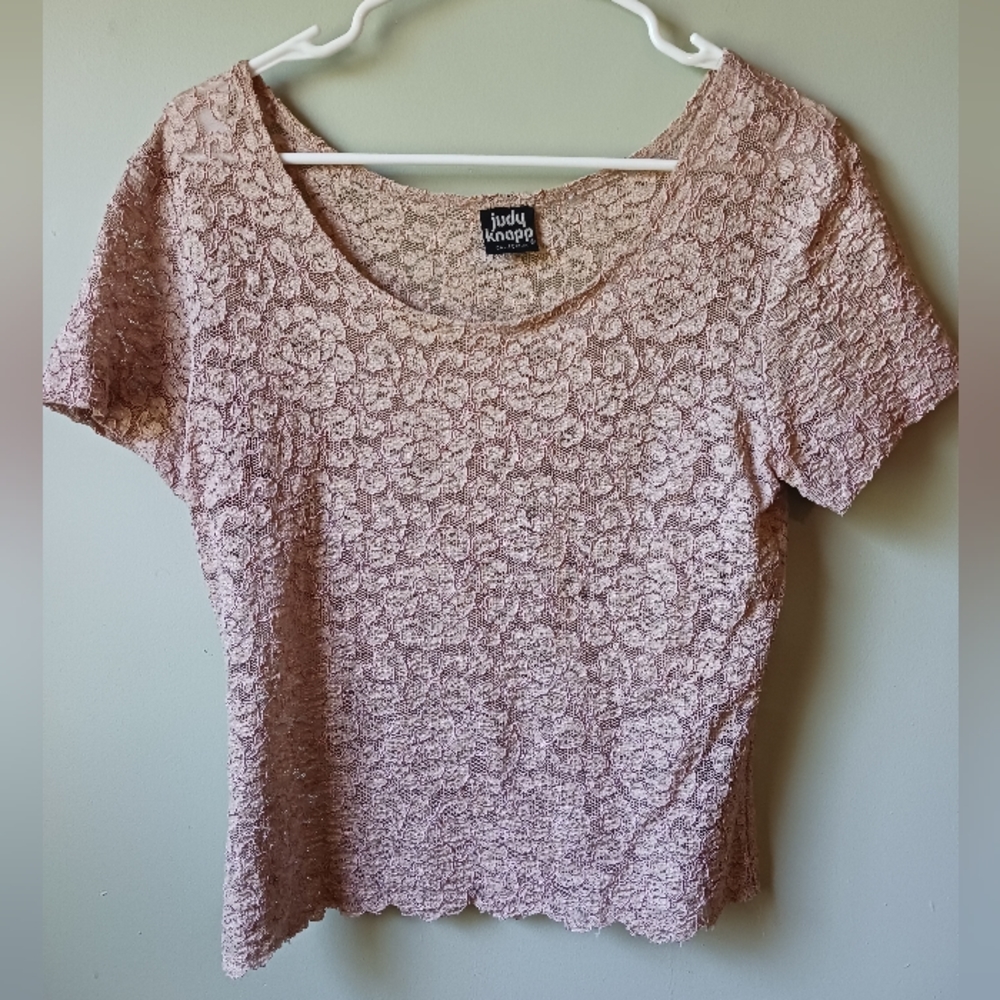 LIKE NEW Judy Knapp California Lace Cropped Top